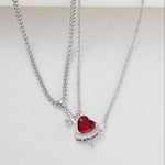 DUO _ COLLAR DE ESPADA Y COLLAR DE CORAZÓN CON ENVÍO GRATIS gt