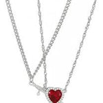 DUO _ COLLAR DE ESPADA Y COLLAR DE CORAZÓN CON ENVÍO GRATIS gt